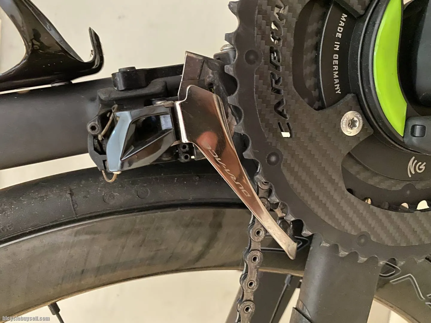 Dura ace 9120 mechanical disc with power2max powermeter n 53/39 carbon ti chainring