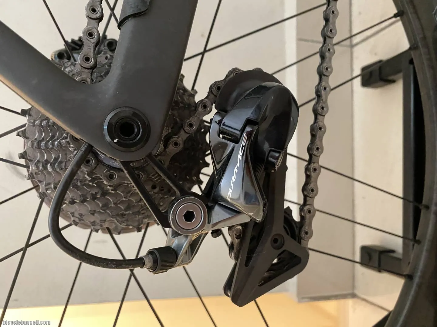 Dura ace 9120 mechanical disc with power2max powermeter n 53/39 carbon ti chainring