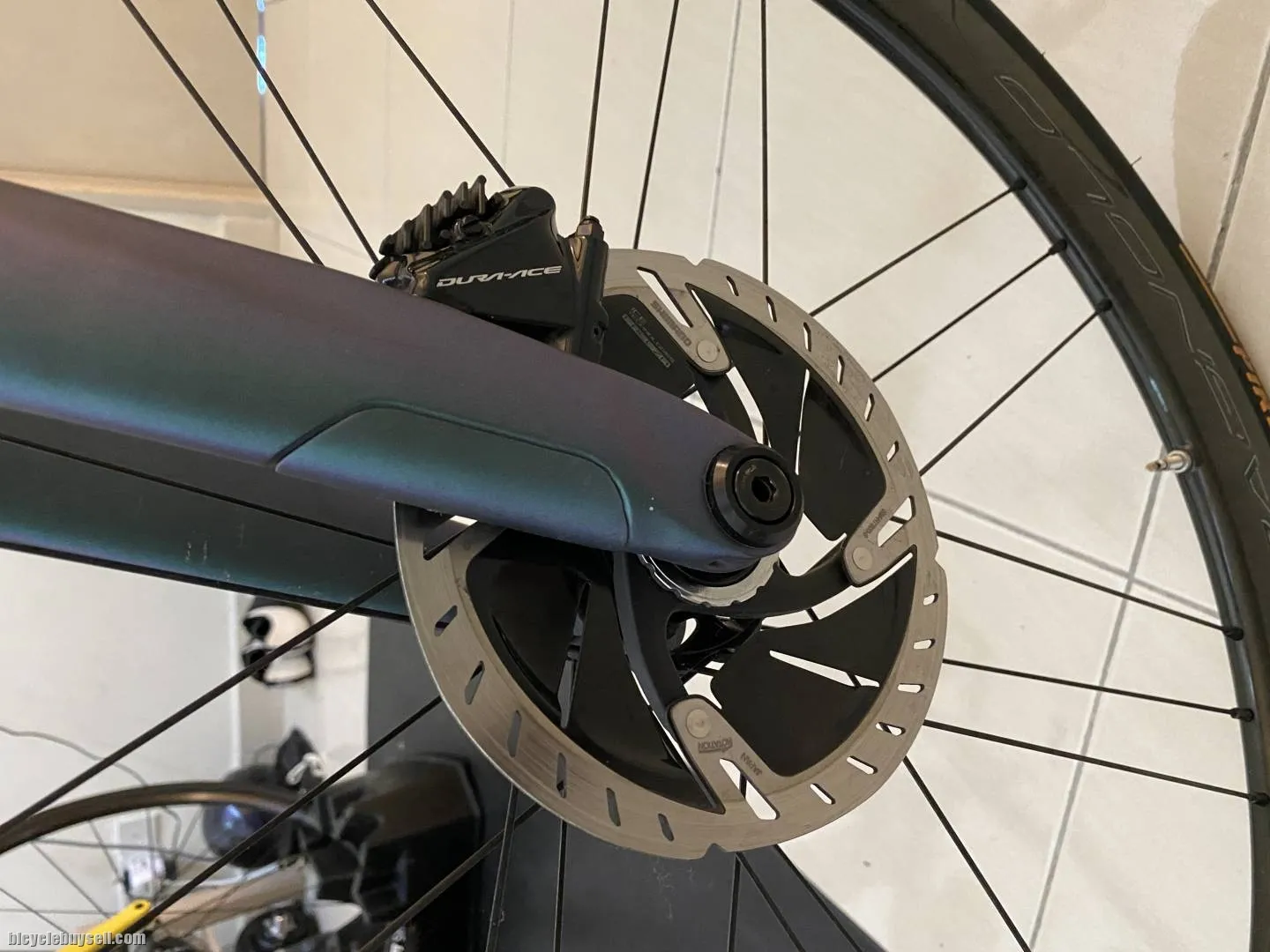 Dura ace 9120 mechanical disc with power2max powermeter n 53/39 carbon ti chainring