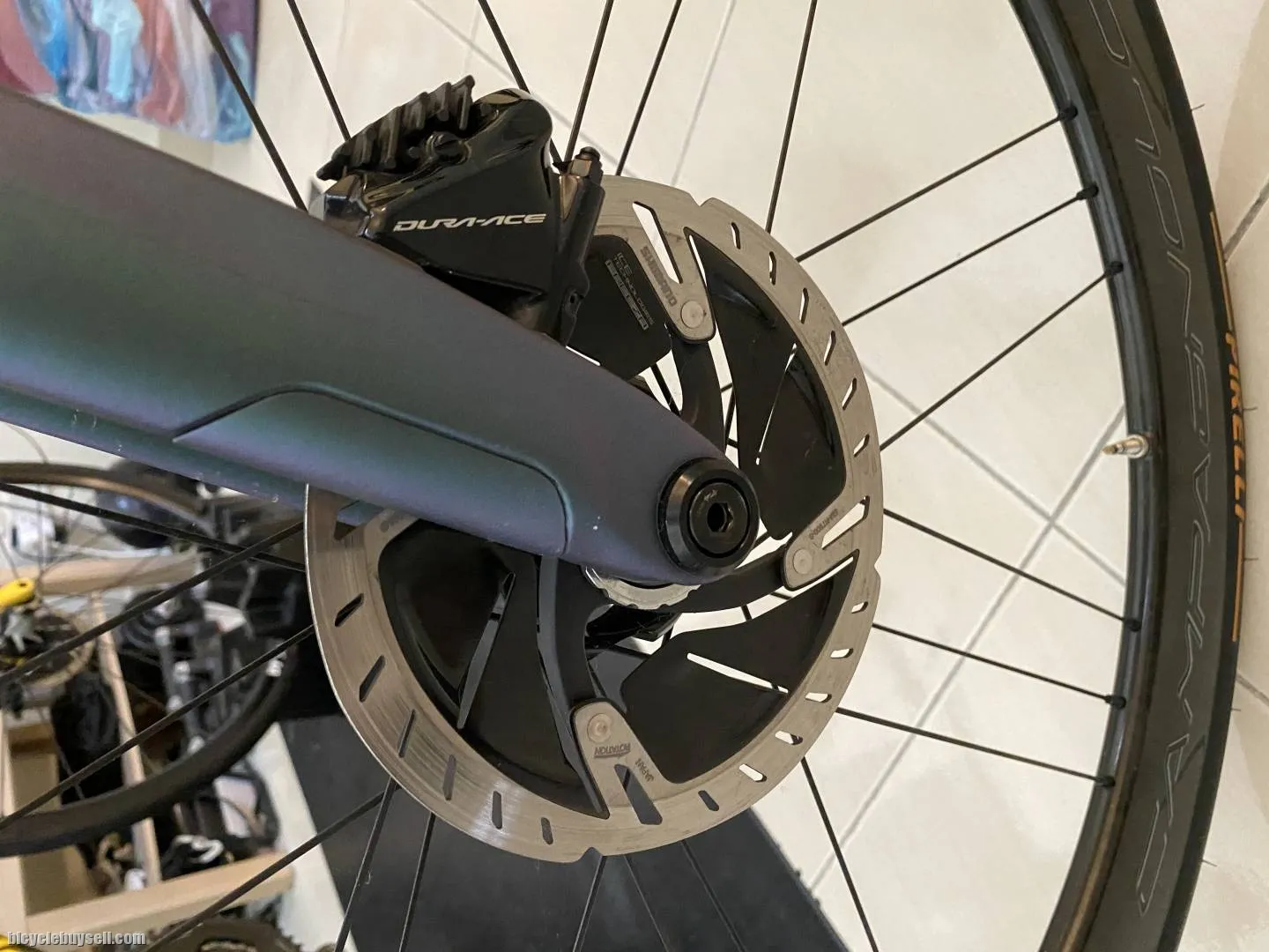 Dura ace 9120 mechanical disc with power2max powermeter n 53/39 carbon ti chainring