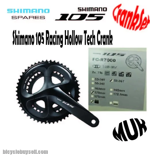 SHIMANO 105 HOLLOWTECH II Road Crankset 2x11-speed