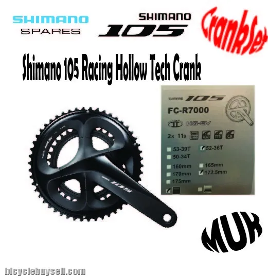 SHIMANO 105 HOLLOWTECH II Road Crankset 2x11-speed