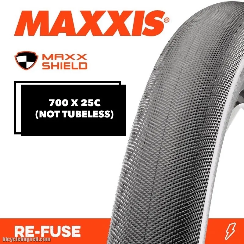 MAXXIS RE-FUSE 700 x 25c ROAD BIKE TIRE FOR SPORT WEEKEND CASUAL RIDING