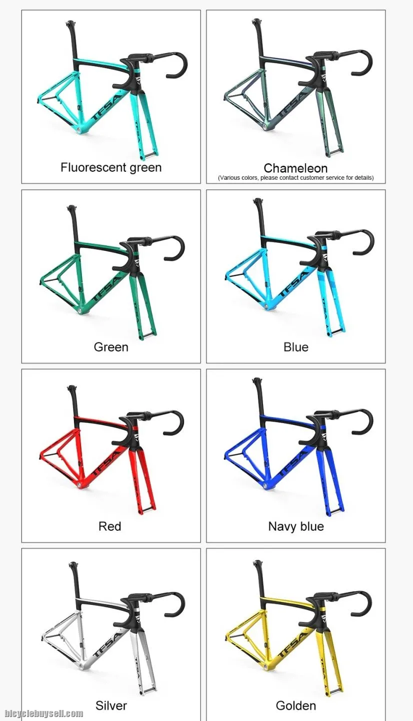 TFSA New 870g Carbon Road Bike Frame FULL INTERNAL Disc Brake ultralight rb