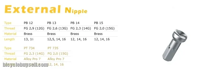 PILLAR NIPPLE PB14 32/SET (W/O SPOKE)