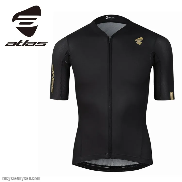 ATLAS Men's Cool Black Multi-section Cycle Jersey-Black JCM-153-B