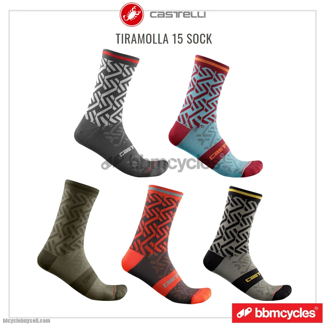 CASTELLI TIRAMOLLA 15 SOCK CYCLING SOCKS MADE IN ITALY