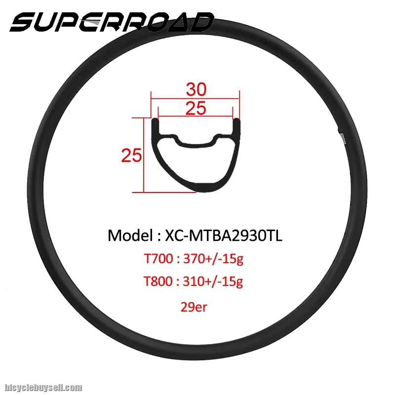 29er Mountain Bike Rims Lightest 30mm MTB XC Rims