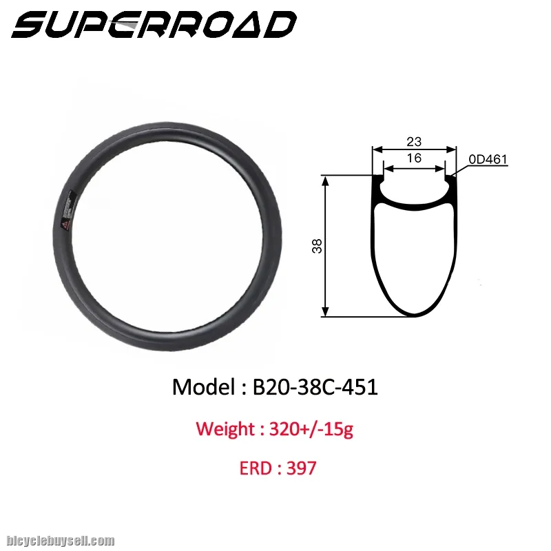 20 Inch Carbon Fiber Folding Minivelo Bike Rim