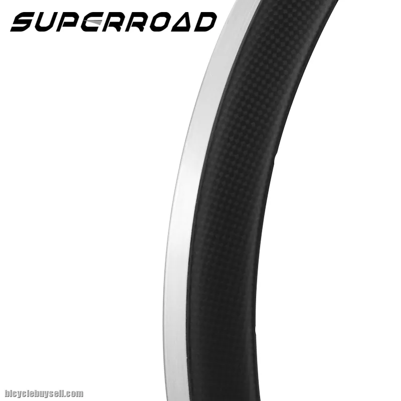 38mm Carbon Clincher Rims With Aluminum Braking Surfaces