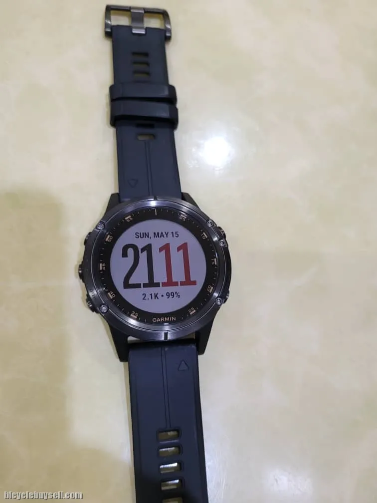 Garmin Fenix 5 Plus Sapphire Crystal Len, Carbon DLC Gray Case &amp; DLC Titanium Band