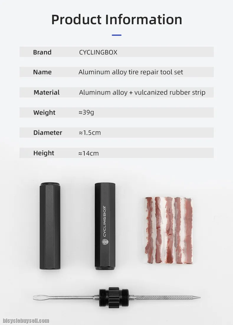 Mini Tubeless Bike Tire Repair Kit Ultralight Basikal Tayar Repair tool Tyre Repair Kit for Mountain