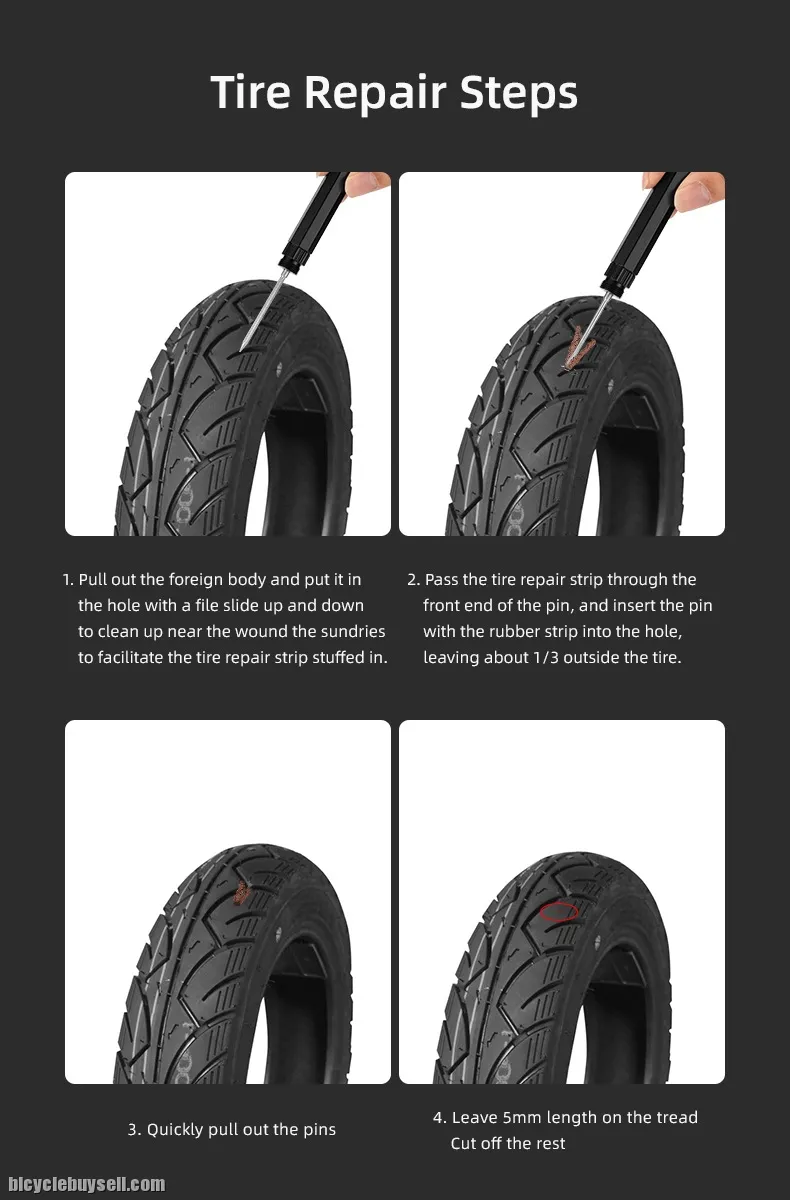 Mini Tubeless Bike Tire Repair Kit Ultralight Basikal Tayar Repair tool Tyre Repair Kit for Mountain
