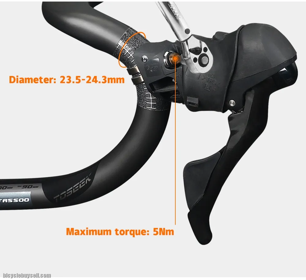 TOSEEK TR5500 Carbon Road Integrated Handlebar 28.6mm With Bike Computer Holder