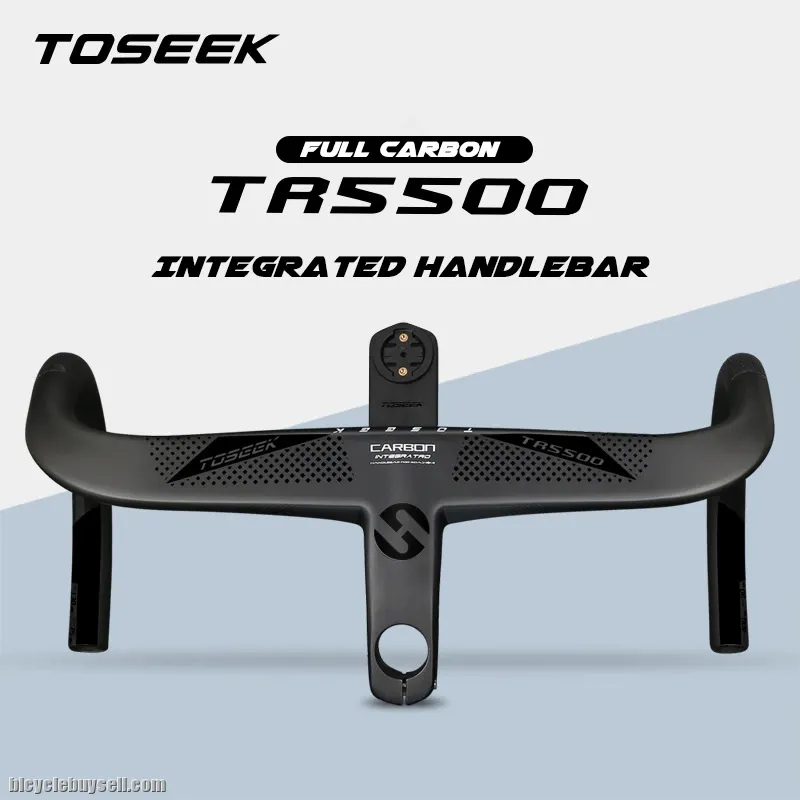 TOSEEK TR5500 Carbon Road Integrated Handlebar 28.6mm With Bike Computer Holder