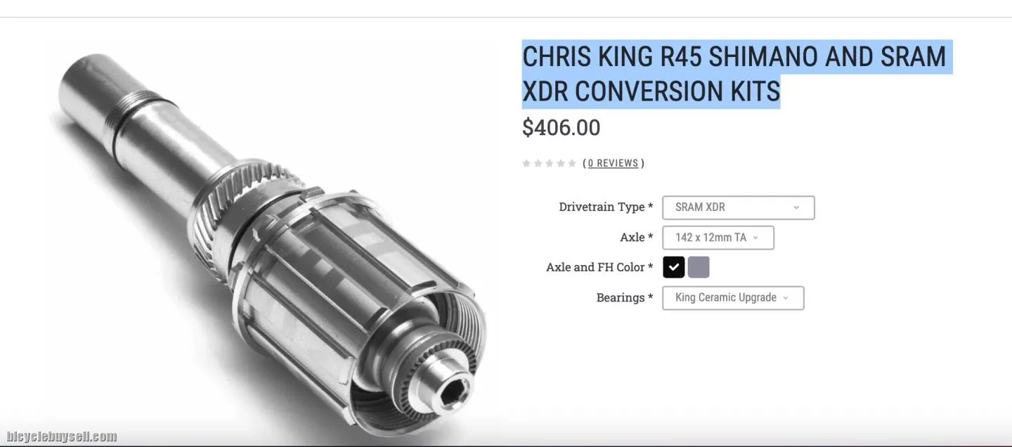 Chris king ceramic bearing SRAM 12 speed conversion hub (SHIMANO to XDR kit)