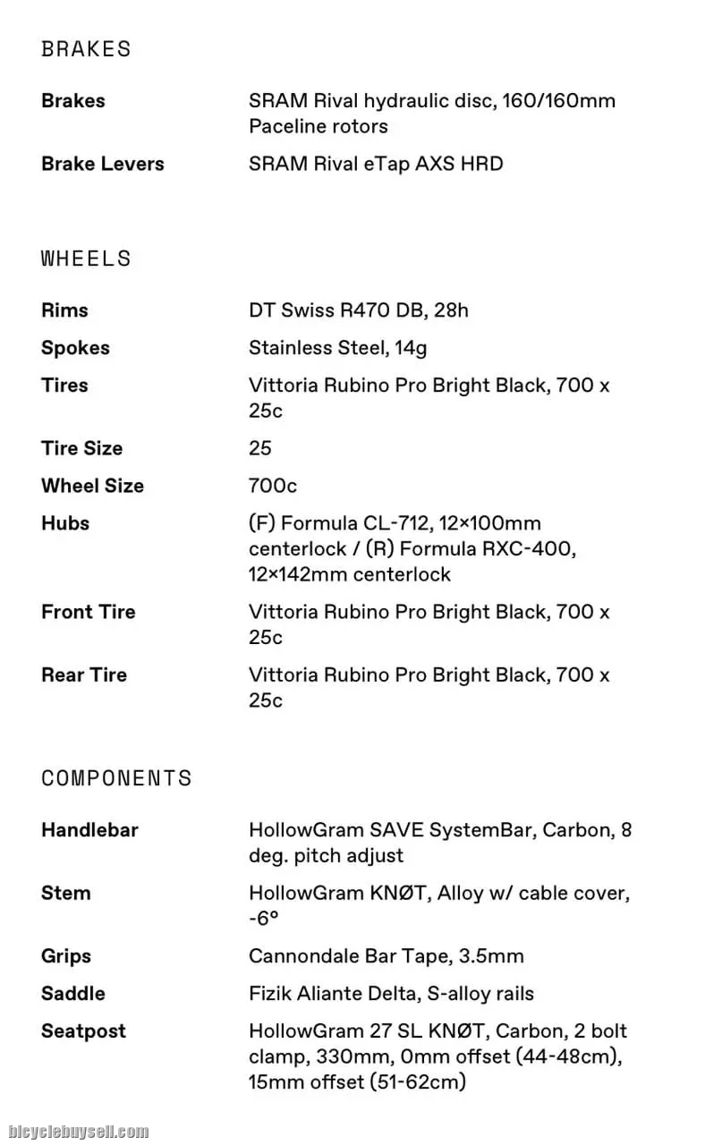 Cannondale SuperSix EVO Carbon Disc Size 44