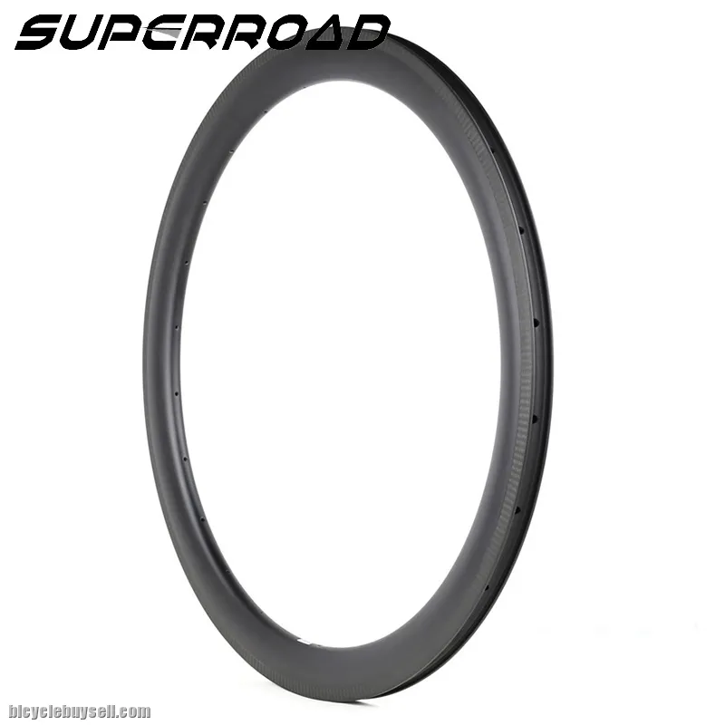 700C 45mm Carbon Rim Clincher Tubeless Bike Road Rims