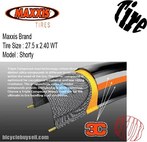 Maxxis Tire Foldable Shorty 27.5 x 2.40 WT (Per Pcs)