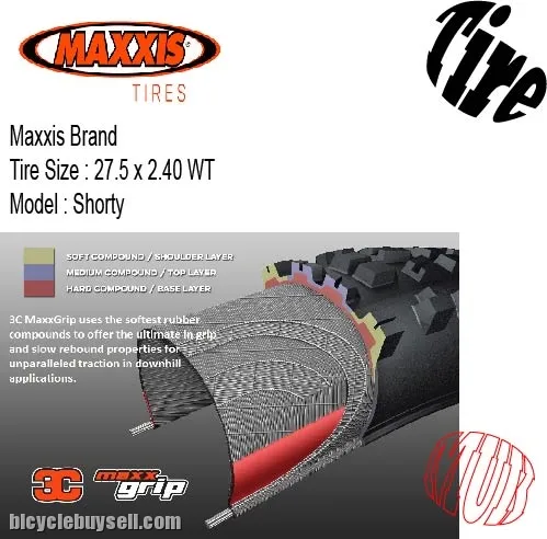 Maxxis Tire Foldable Shorty 27.5 x 2.40 WT (Per Pcs)