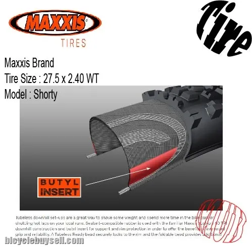 Maxxis Tire Foldable Shorty 27.5 x 2.40 WT (Per Pcs)