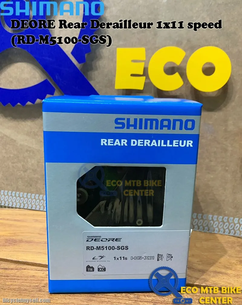 SHIMANO DEORE M5100 Series Rear Derailleur + Shifting Lever Set (RD-M5100-SGS)+(SL-M5100-R)