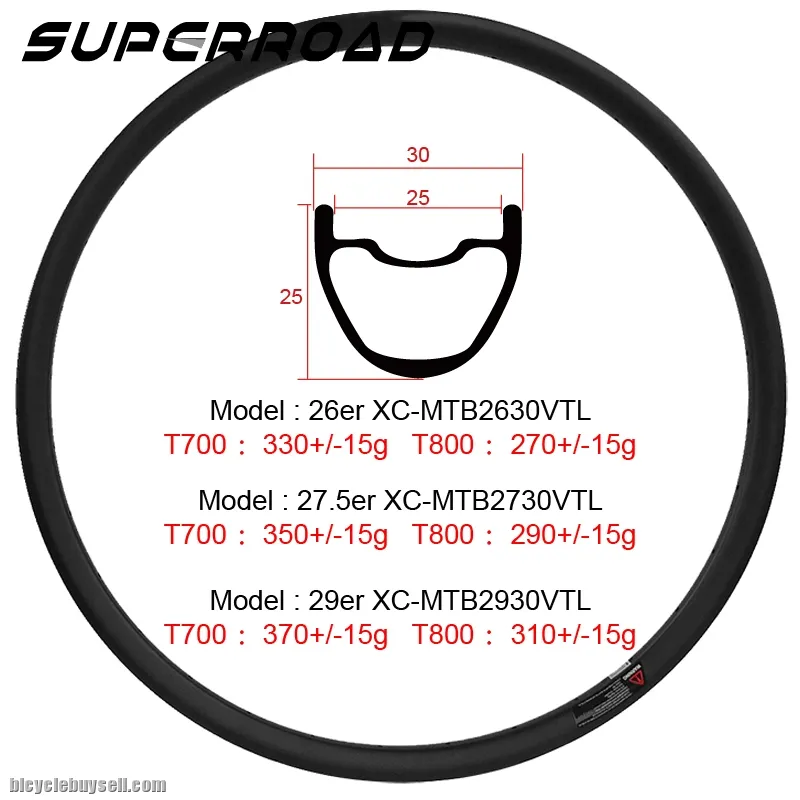 27.5er Lightweight MTB Carbon Mountain Bike Rims