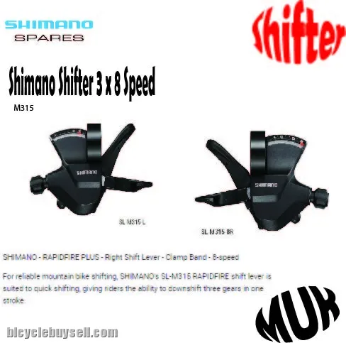 Shimano Shifter 3 x 8 Speed (24 Speed)(M315)