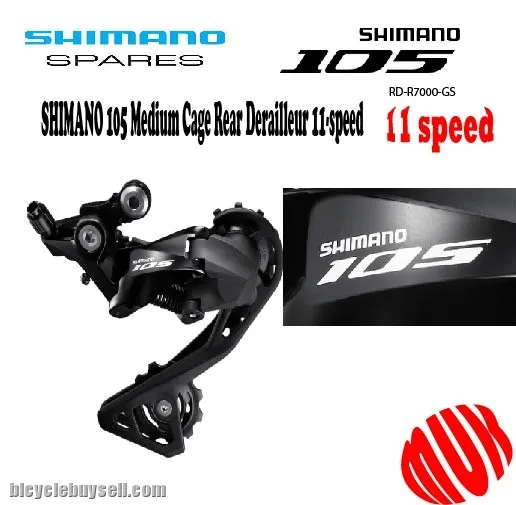 Shimano 105 Rear Derailleur 11 Speed (R7000GS)Long Cage