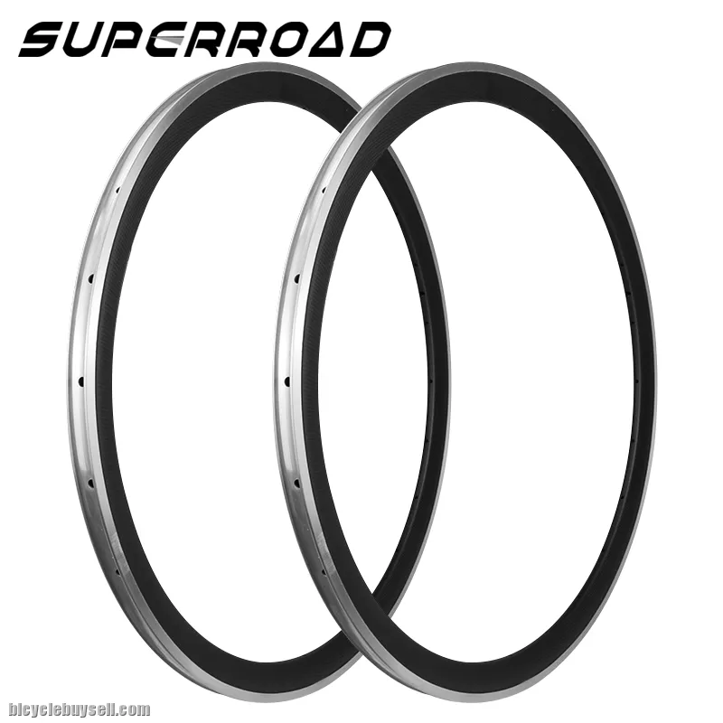 38mm Carbon Clincher Rims With Aluminum Braking Surfaces