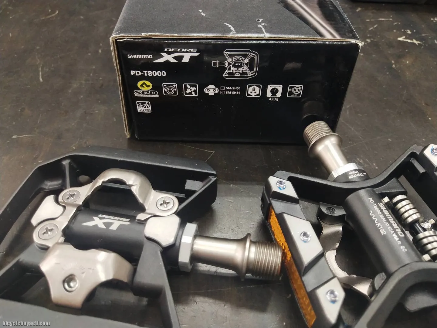 Shimano Deore Xt T8000 spd pedals with sh56 cleats