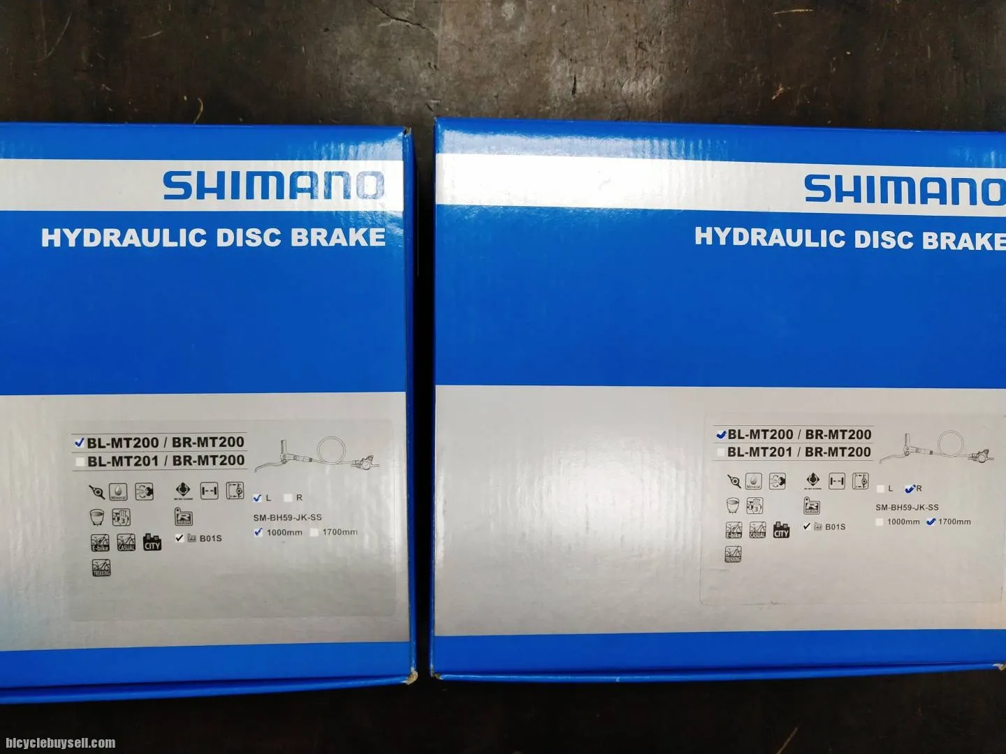 Shimano mt200 hydraulic disc brake pairs with box