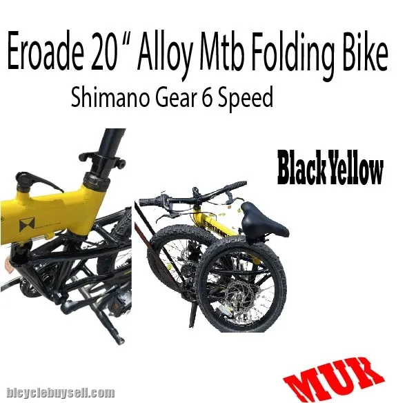Eroade 20 " Alloy Folding Bike (Shimano Gear 6 Spd)
