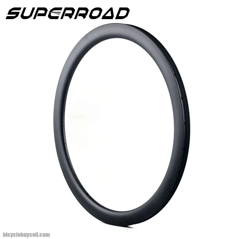 45mm Carbon Disc Brake Road Bike Gravel Tubeless Cyclocross Rims 700C