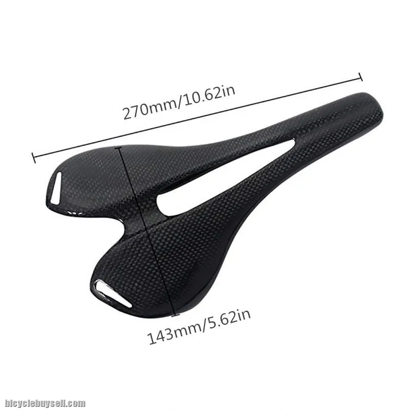 Lightweight Full Carbon Saddle Seat 3K Matte/Gloss Cycling Parts 270X143MM for Road/MTB Mountain