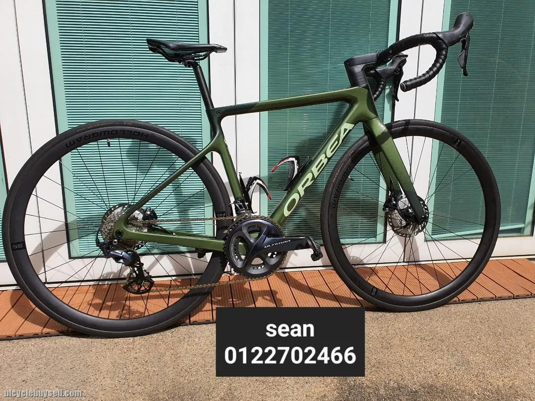 ORBEA ORCA M21 ULTEGRA SIZE 49 CARBON ROADBIKE DISC ARMY GREEN CARBON WHEELS