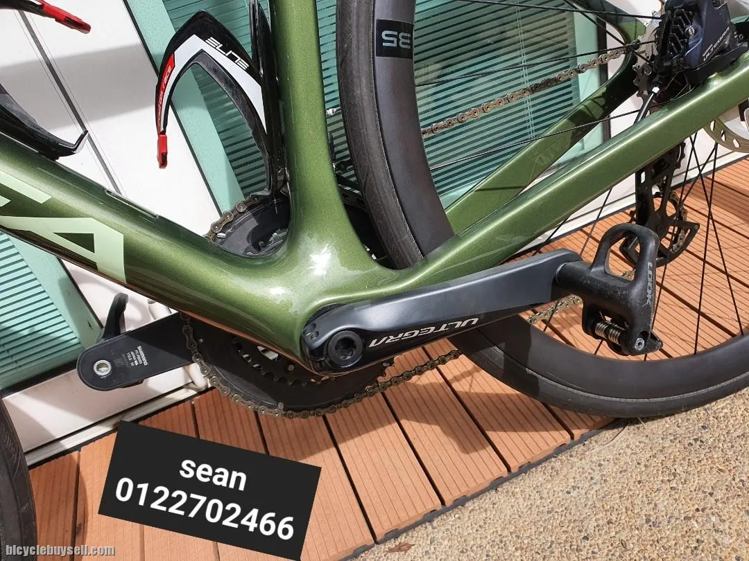ORBEA ORCA M21 ULTEGRA SIZE 49 CARBON ROADBIKE DISC ARMY GREEN CARBON WHEELS