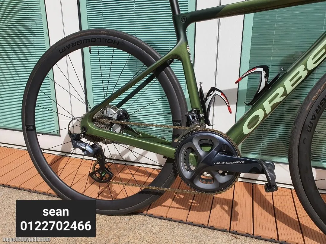 ORBEA ORCA M21 ULTEGRA SIZE 49 CARBON ROADBIKE DISC ARMY GREEN CARBON WHEELS