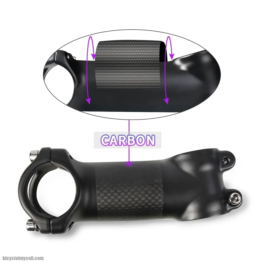 Aluminum+Carbon Fiber Handlebar Stem Road/Mountain Bike Stems 60/70/80/90/100