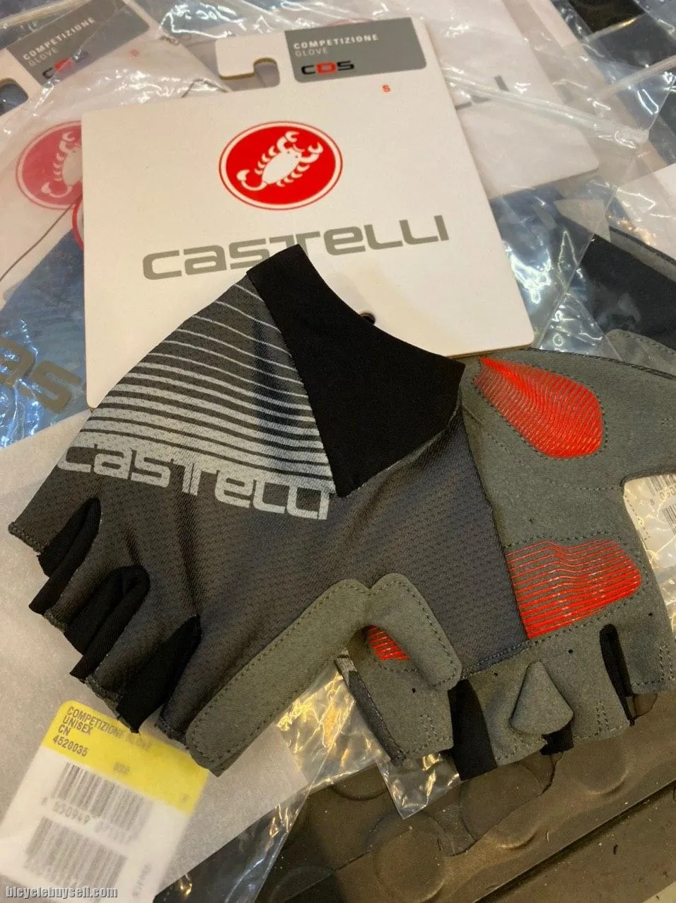 CASTELLI COMPETIZIONE GLOVE HALF CYCLING GLOVES PREMIUM UNISEX ORIGINAL WITH BARCODE