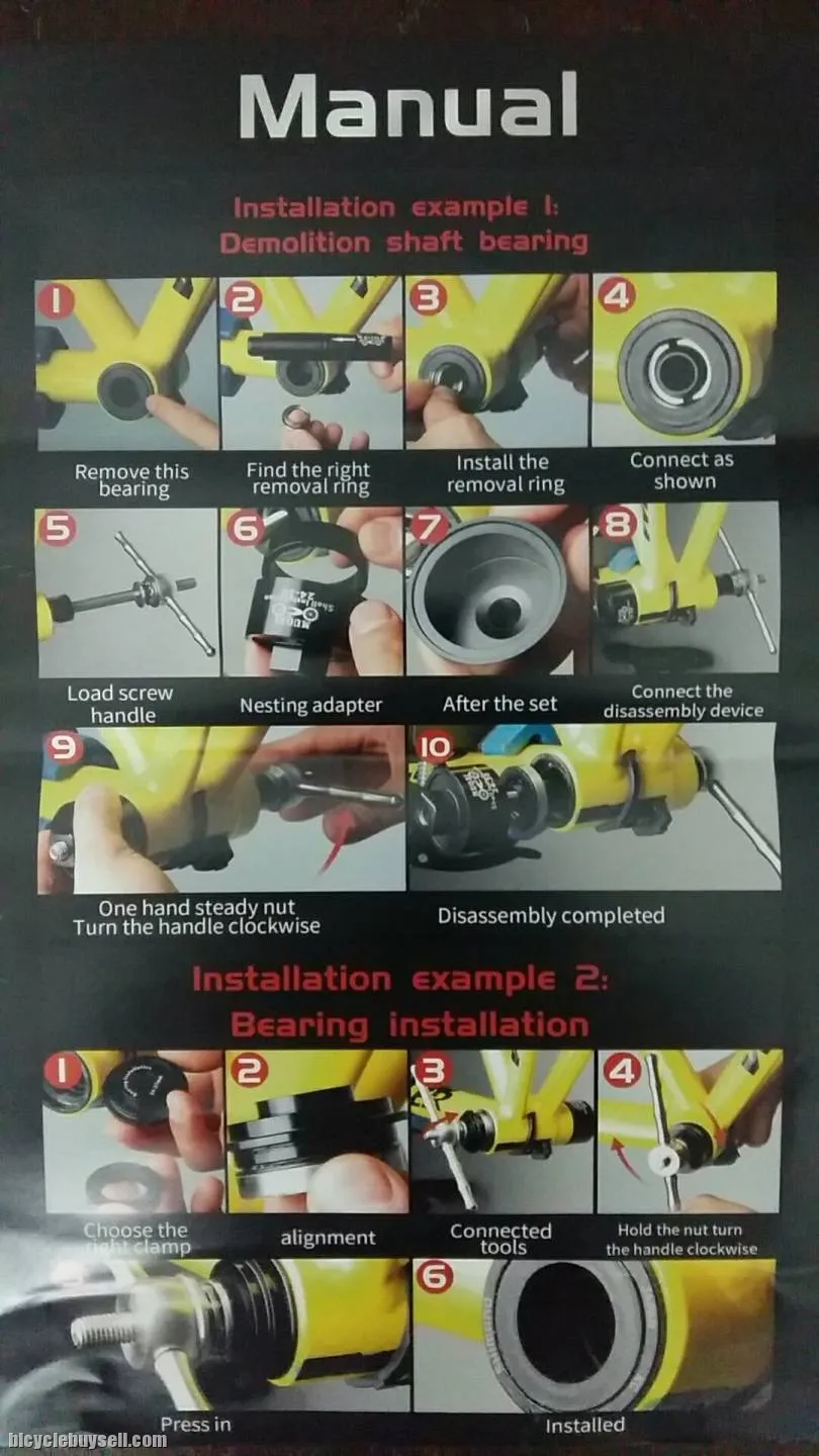 MUQZI Professional Bottom Bracket Install &amp; Removal Kit for Press Fit BB
