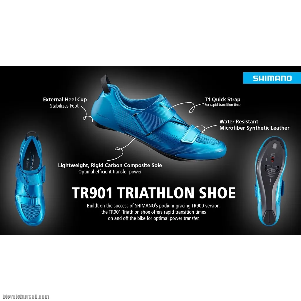 Shimano TR9 TR901 Triathlon Road Bike Self-Locking Riding / Iron Three Lock Shoes