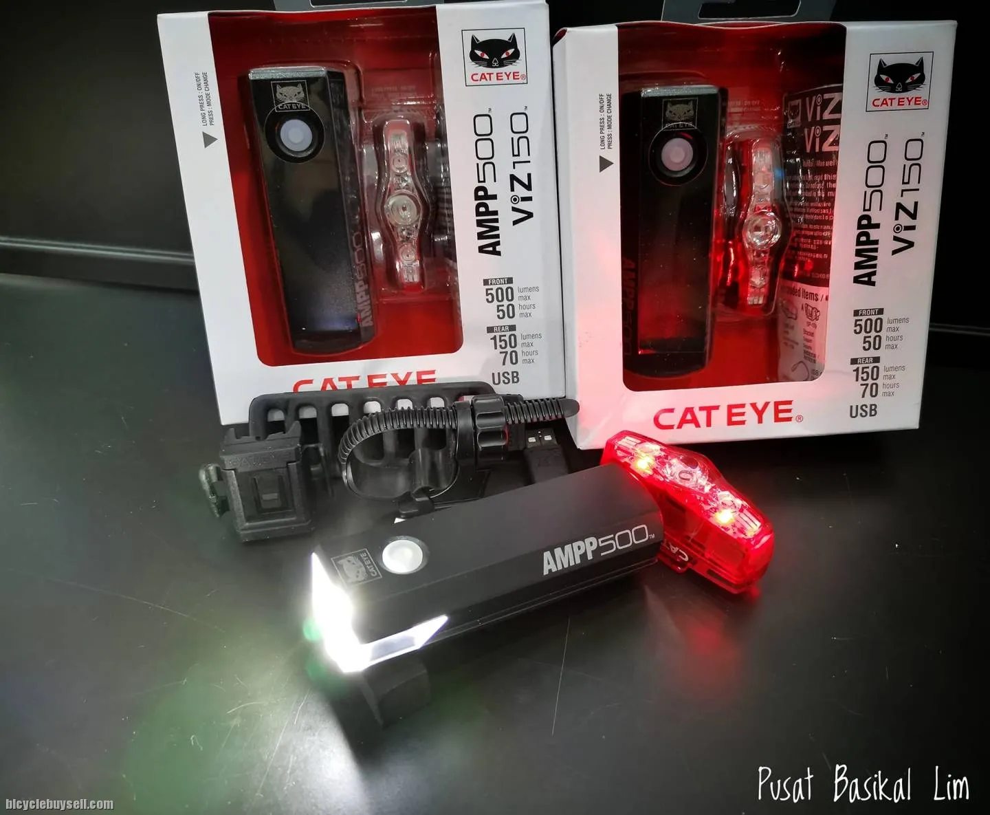 Cateye AMPP500 + VIZ150