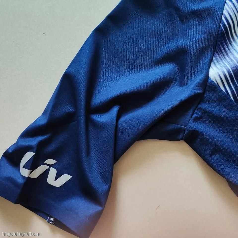LIV Leona Short Sleeves Race Cut Cycling Jersey Blue/White