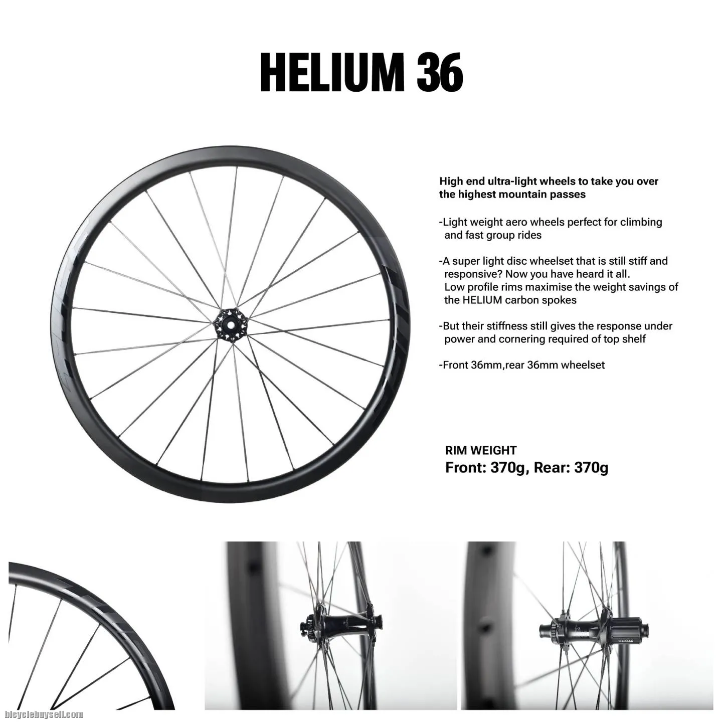 TUFF EXO &amp; HELIUM Carbon Bicycle Wheel Set