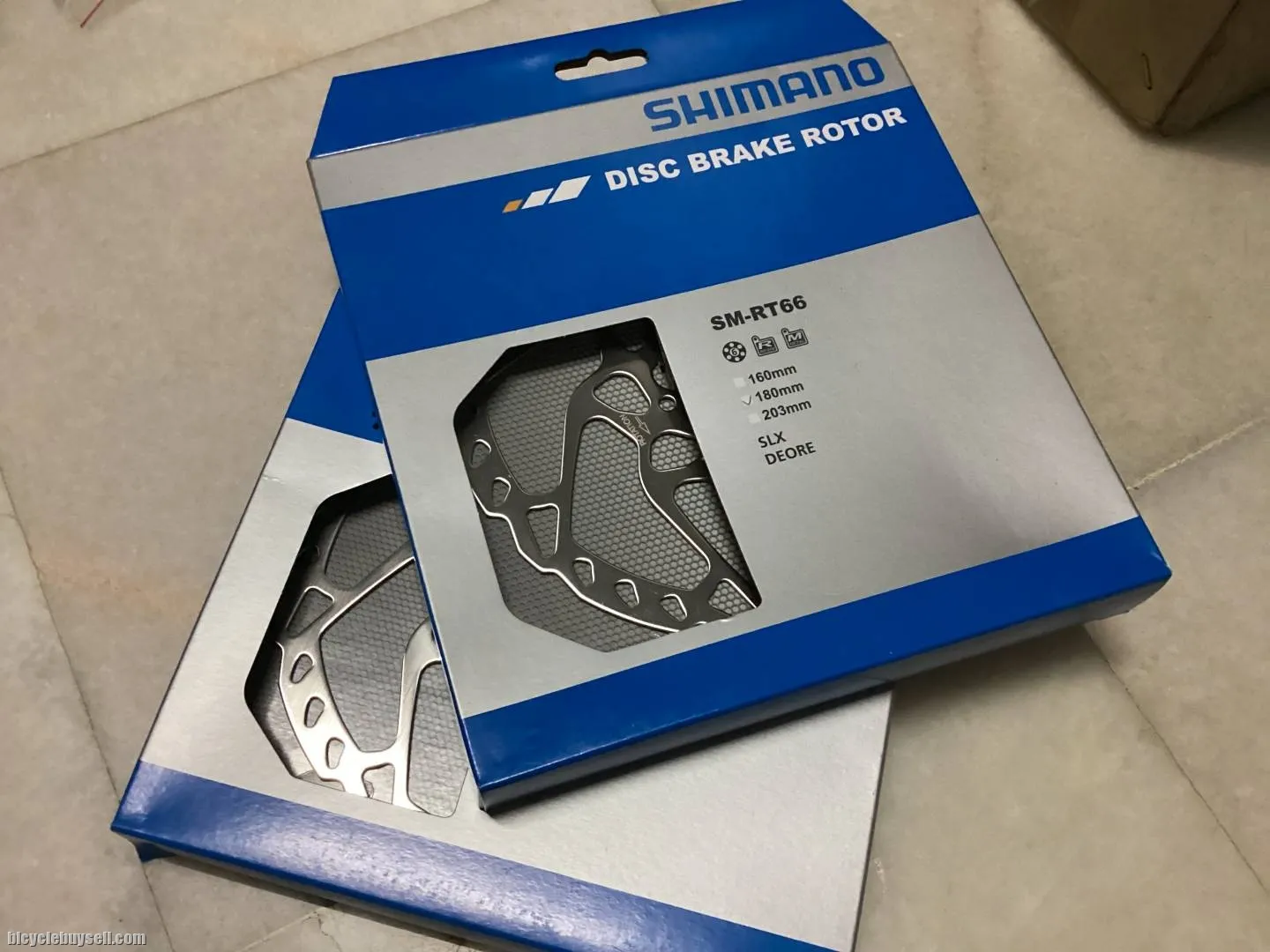 Shimano SLX RT66 6Bolt Rotor (pair) 180mm @ free pos