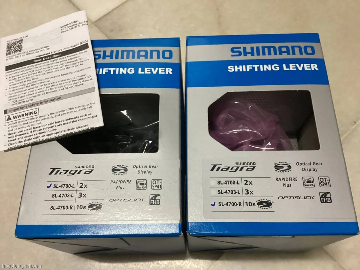 Shimano Tiagra FlatBar Shifter | FoldingBike 2x10s @ free pos