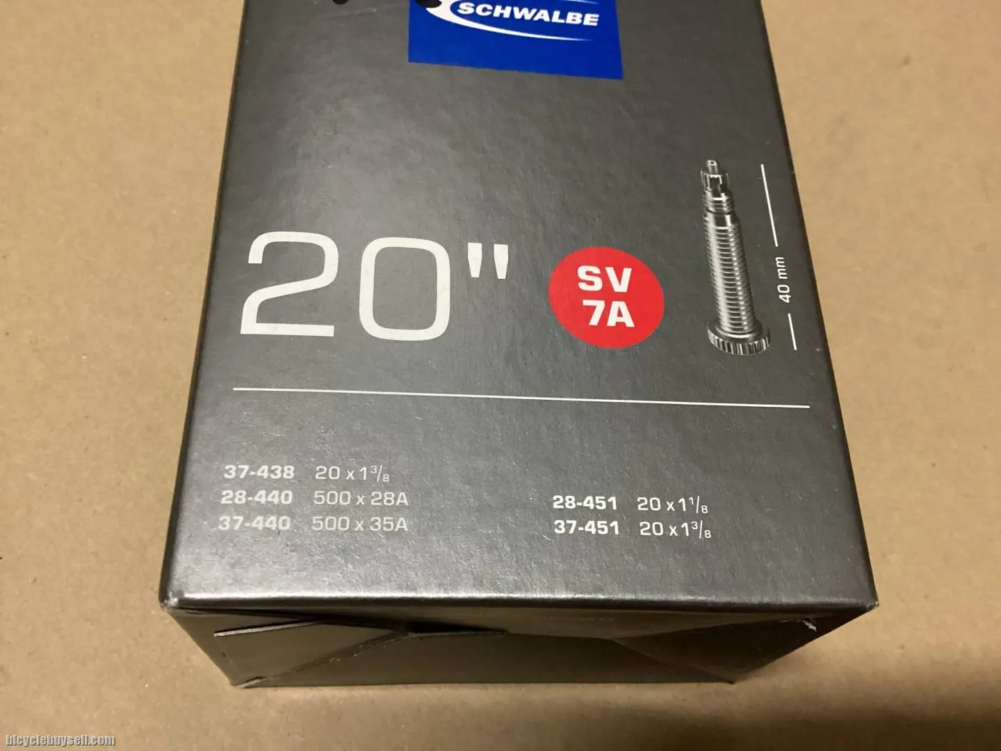 Schwalbe Tube 451 / 40mm FV  (free pos w.m)