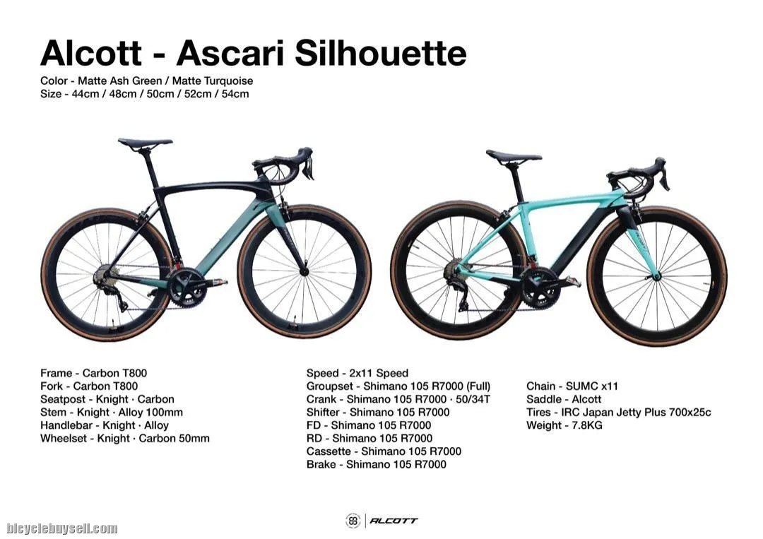 ALCOTT ASCARI SILHOUETTE 54CM COMPLETE SET