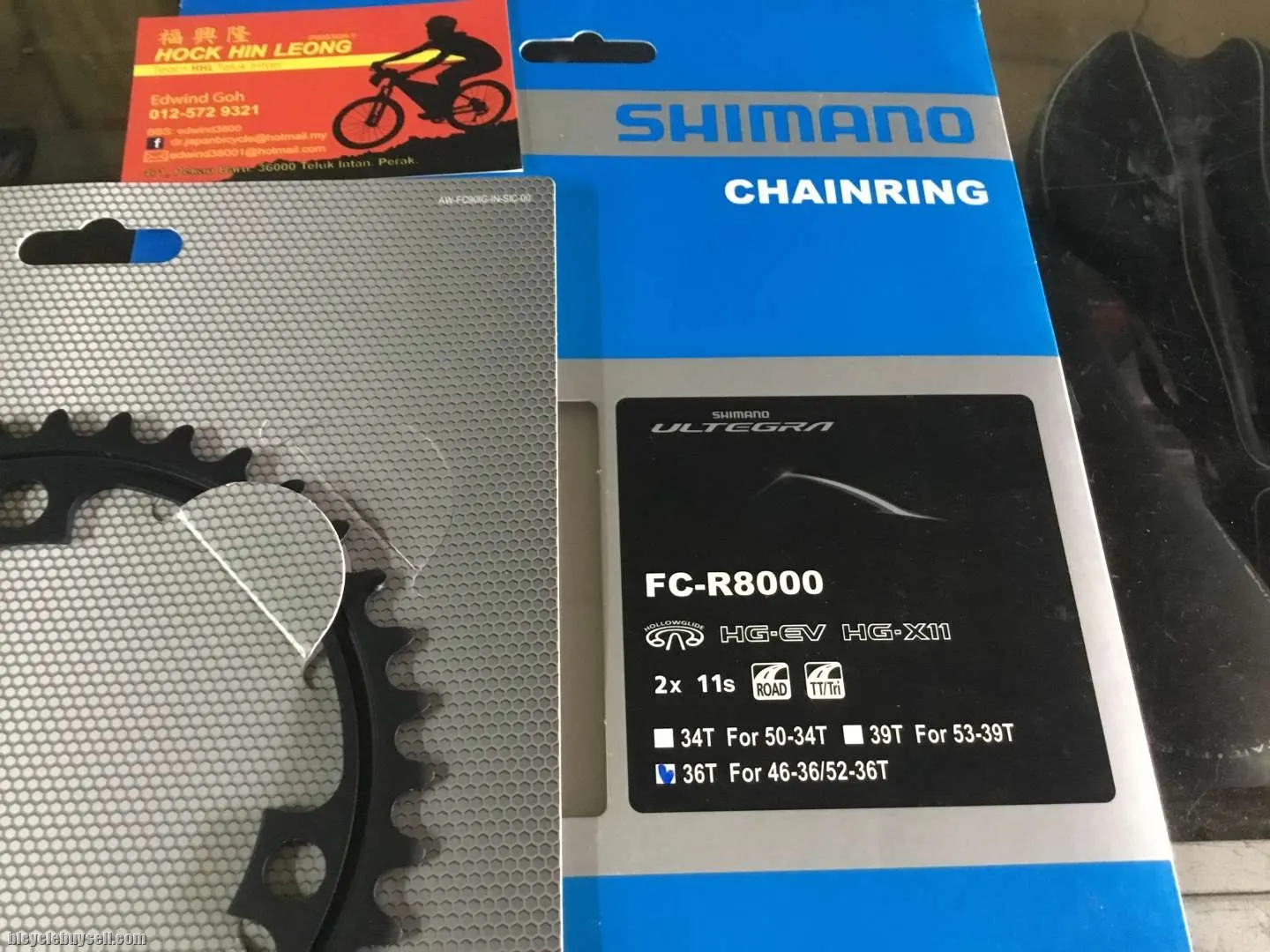 Shimano Ultegra-R8000 Chainring 36T 110x4arm - 11s (free pos w.m)